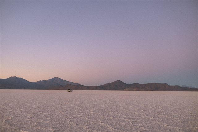 Salar de Uyuni at sunrise